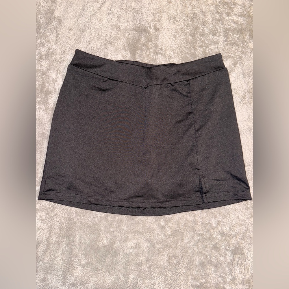 SHEIN Black Mini Skirt with Slit